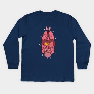 Kawaii Medical Anatomy Organs Kids Long Sleeve T-Shirt